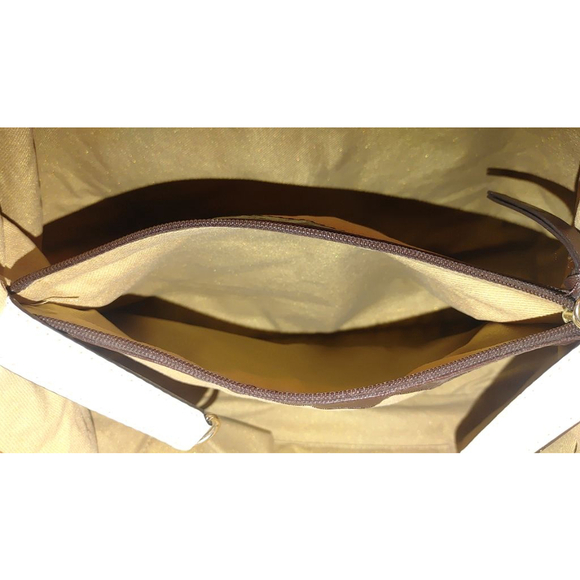 Antonio Melani Zebra Striped Canvas Tote w. Leather Trim - Picture 12 of 13